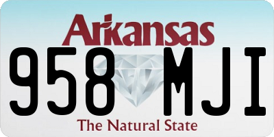 AR license plate 958MJI