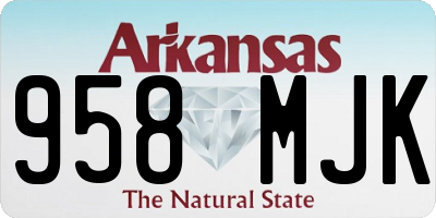 AR license plate 958MJK