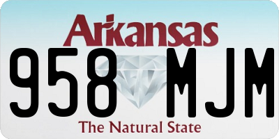 AR license plate 958MJM