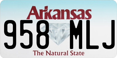 AR license plate 958MLJ