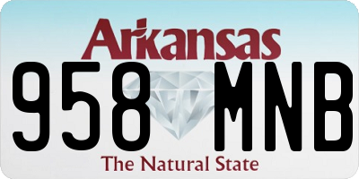 AR license plate 958MNB