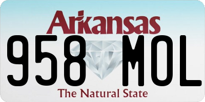 AR license plate 958MOL