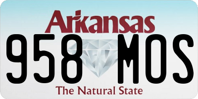 AR license plate 958MOS