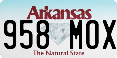 AR license plate 958MOX