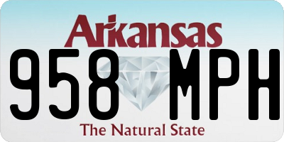 AR license plate 958MPH