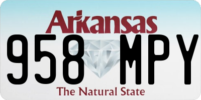 AR license plate 958MPY