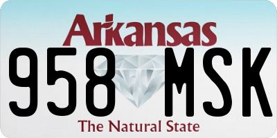 AR license plate 958MSK