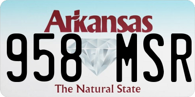 AR license plate 958MSR