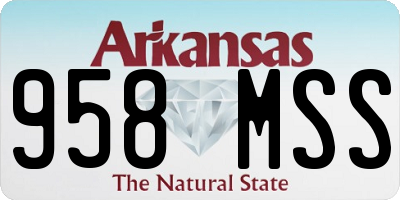 AR license plate 958MSS