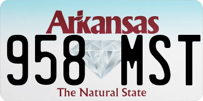AR license plate 958MST