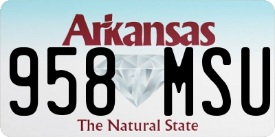 AR license plate 958MSU
