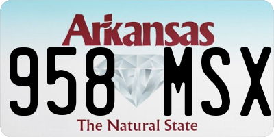 AR license plate 958MSX