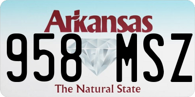 AR license plate 958MSZ