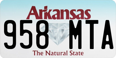 AR license plate 958MTA