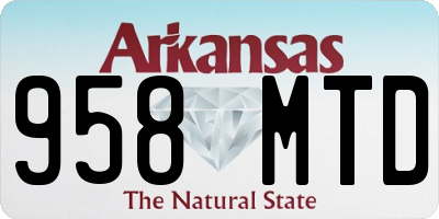 AR license plate 958MTD