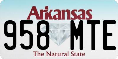AR license plate 958MTE