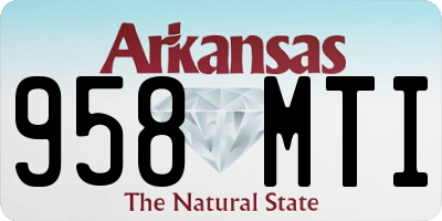 AR license plate 958MTI
