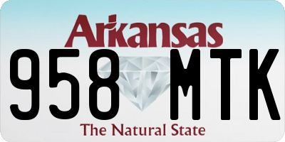 AR license plate 958MTK