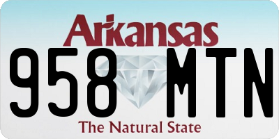 AR license plate 958MTN