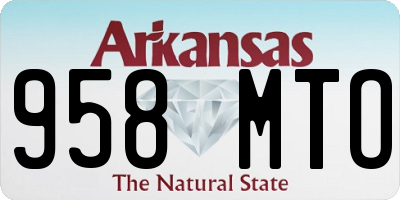 AR license plate 958MTO