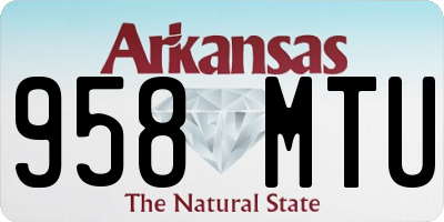 AR license plate 958MTU