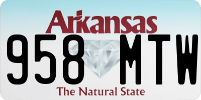 AR license plate 958MTW