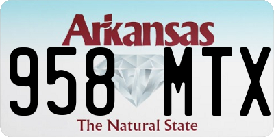 AR license plate 958MTX
