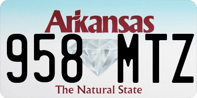 AR license plate 958MTZ