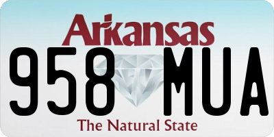 AR license plate 958MUA