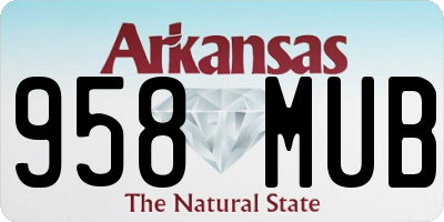AR license plate 958MUB