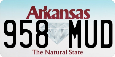 AR license plate 958MUD