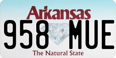 AR license plate 958MUE