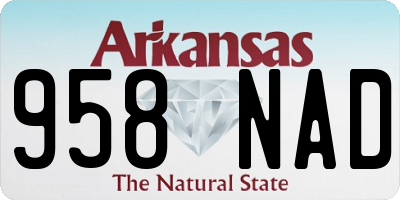 AR license plate 958NAD