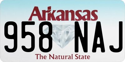 AR license plate 958NAJ