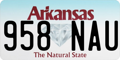 AR license plate 958NAU