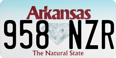 AR license plate 958NZR