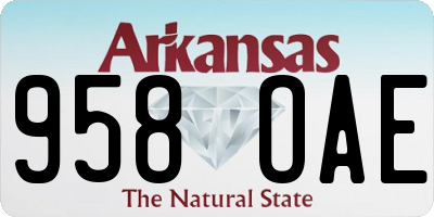 AR license plate 958OAE