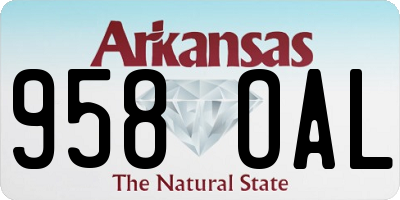 AR license plate 958OAL