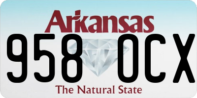 AR license plate 958OCX