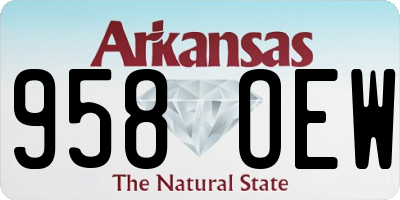AR license plate 958OEW