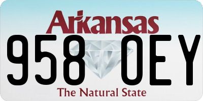 AR license plate 958OEY