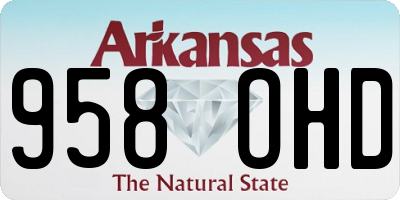 AR license plate 958OHD
