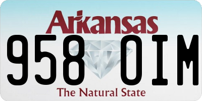 AR license plate 958OIM