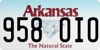 AR license plate 958OIO