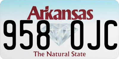 AR license plate 958OJC