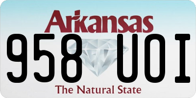 AR license plate 958UOI