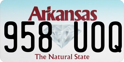 AR license plate 958UOQ
