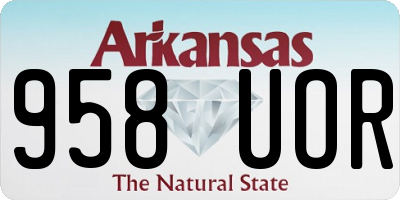 AR license plate 958UOR