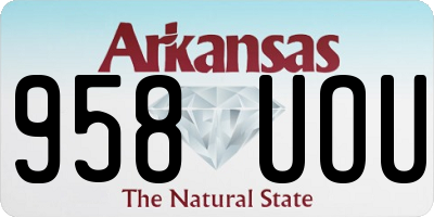 AR license plate 958UOU