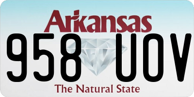 AR license plate 958UOV
